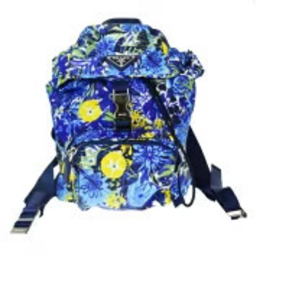 Prada Handbags - Prada Leather Backpack Rucksack Blue